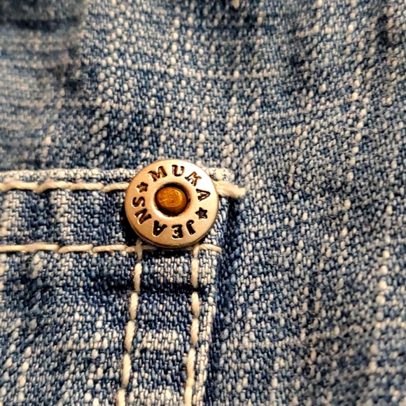 Muka Mens Denim Jean Shorts Y2K Hip/Hop Size 38 - Picture 7 of 7